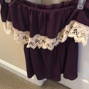 purple lace romper!